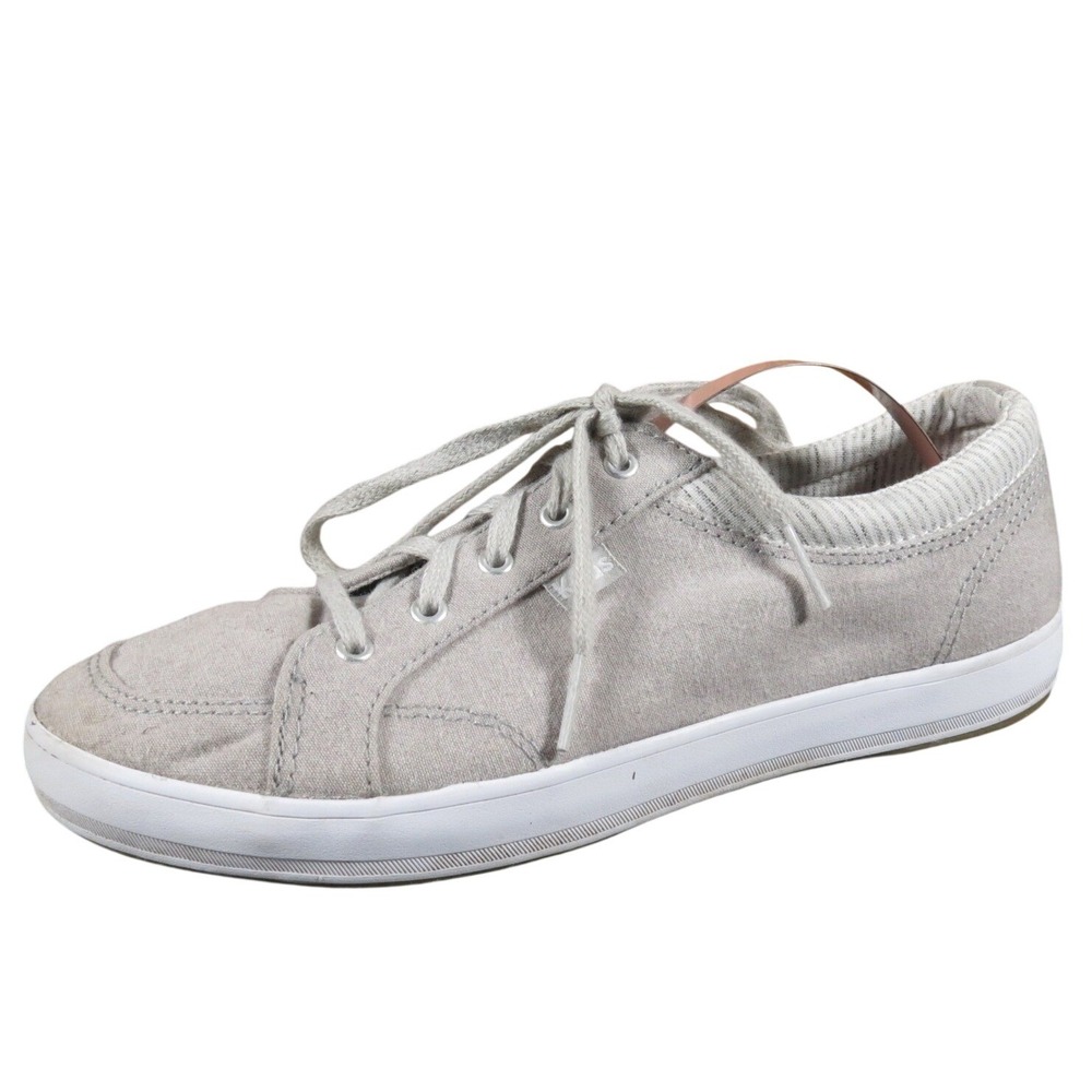 Keds Center‎ Women 7 Gray Chambray Lace-Up Sneakers Casual Lightweight